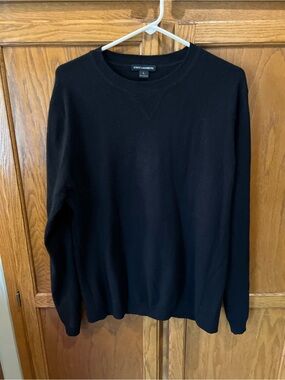 State Cashmere Black Cashmere Sweater-flaw